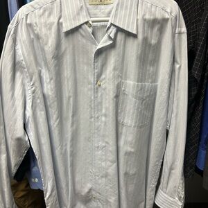 Joseph Abboud Light Blue Striped Dress Shirt